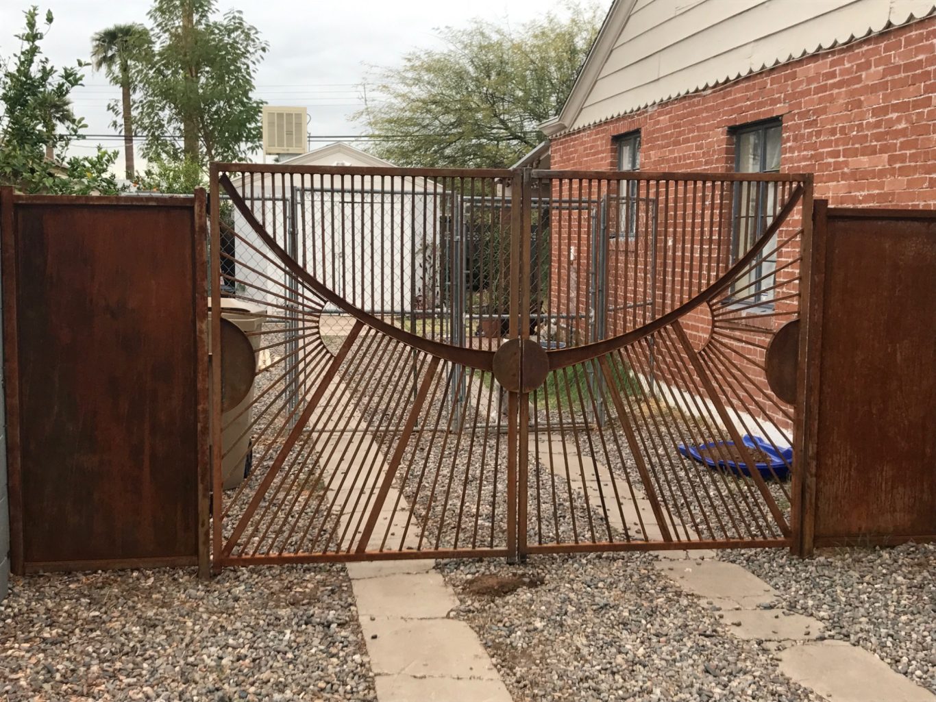 Art Deco gate for residence, Phoenix, AZ